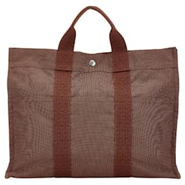 Hermès-Sac Tote MM Hermes Air Line-Marron