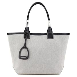 Hermès-Sac à main tote Hermes Steeple 28-Marron,Noir