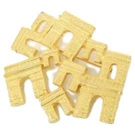 Céline-Celine Gold Brooch-Golden