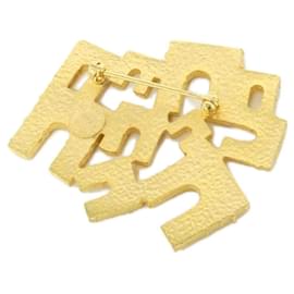 Céline-Celine Gold Brooch-Golden