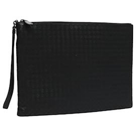 Autre Marque-BOTTEGA VENETA INTRECCIATO Clutch Bag Leather Black Auth ep7287-Black