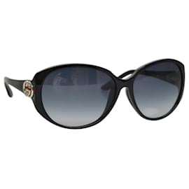 Gucci-GUCCI Web Sherry Line Sunglasses plastic Black Auth yk16823-Black