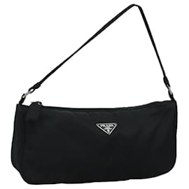 PRADA Accessory Pouch Nylon Black Auth yk17175 Black
