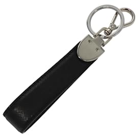 Prada-PRADA Key Ring Leather Black Auth ac3520-Black