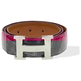 Hermès-HERMES Accessory in Pink Crocodile - 102247-Pink