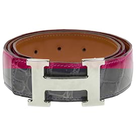 Hermès-HERMES Accessory in Pink Crocodile - 102247-Pink