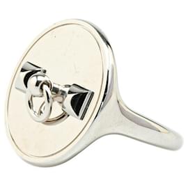 Hermès-Hermes Collier de Chien Scarf Ring-Silvery