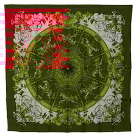 Hermès-Hermes Carre 90 LUNA PARK Scarf-Red,Multiple colors