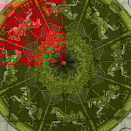 Hermès-Hermes Carre 90 LUNA PARK Scarf-Red,Multiple colors