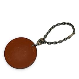 Hermès-Hermes Brown Leather Bear Handbag Charm-Brown