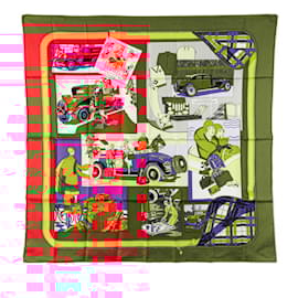 Hermès-Hermes Carre 90 L Scarf-Red,Multiple colors