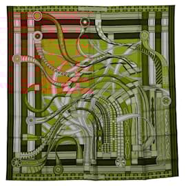 Hermès-Hermes Carré 90 Voltes et Pirouettes Scarf-Light brown