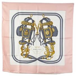 Hermès-Hermes Carre 90 BRIDES de GALA Ceremonial Bridle Scarf-Pink,Multiple colors