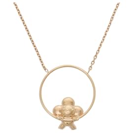 Louis Vuitton-Louis Vuitton Vivienne Swinging Gold Necklace-Golden