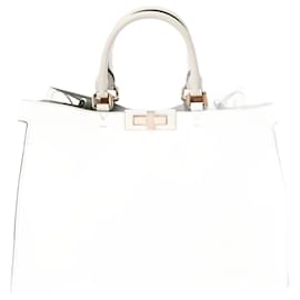 Fendi-Fendi Peekaboo X Tote Bag-Brown,White