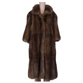Autre Marque UNTERSCHRIEBENes Braunes Pelzkleid - 102248 Braun