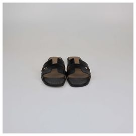Hermès HERMES Flats T.EU 38 Exotic leathers Black