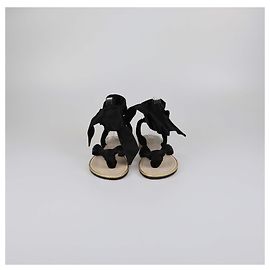 CHRISTIAN LOUBOUTIN Ballerine T.EU 38 Tessuto Nero