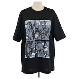 Hermès-HERMES T-shirts T.International M Cotton-Black