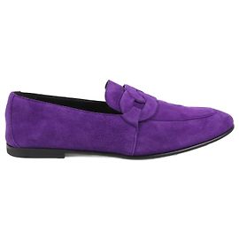 Hermès HERMES Mocassin en Suède Chaîne d'Ancre Honête en Violet, Taille 38 Violet