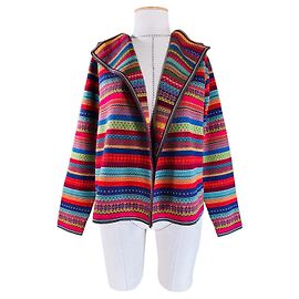 Autre Marque Cardigan Invero à rayures en laine Multicolore