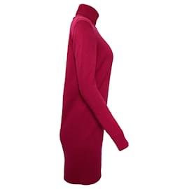 Michael Kors-Michael Kors Collection Turtleneck Sweater Dress in Fuchsia Pink Cashmere-Pink