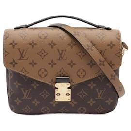 Louis Vuitton-Louis Vuitton Monogram Reverse Pochette Metis MM Handbag M44876-Brown
