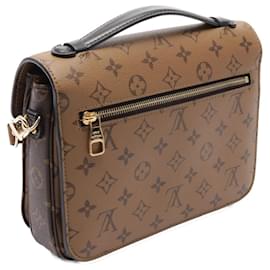 Louis Vuitton-Louis Vuitton Monogram Reverse Pochette Metis MM Handbag M44876-Brown
