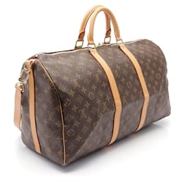 Louis Vuitton-Louis Vuitton Keepall Bandouliere 50 Boston Bag M41416-Brown