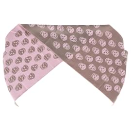 Alexander Mcqueen-Alexander McQueen Reversible Skull Scarf In Pink Wool-Other