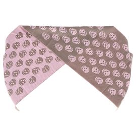 Cachecol reversível com caveira Alexander McQueen em lã rosa Outro