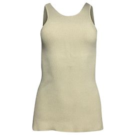 Totême Top de punto Toteme en algodón crema Blanco Crudo