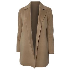 Theory Clairene Open Coat in Brown Wool Brown