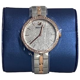 Swarovski-Montre Swarovski Cosmopolitan en acier inoxydable argenté-Argenté,Métallisé