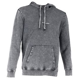 Grau Baumwoll-Hoodie mit distressed Saint Laurent Archiv-Logo Grau