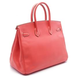 Hermès-Hermes Candy Birkin 35 Leather Handbag Pink-Pink