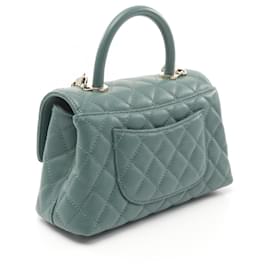 Chanel-Chanel Coco Handle Flap Matelasse Handbag Green-Green