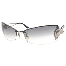 Versace Medusa Silver Metal Sunglasses MOD2028 Silvery Metallic