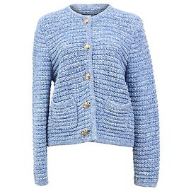 Cardigan en maille mélangée Ba&Sh Gupa en coton bleu clair Bleu Bleu clair