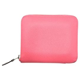 Hermès-Hermes Azap Silk'in Compact Wallet-Pink