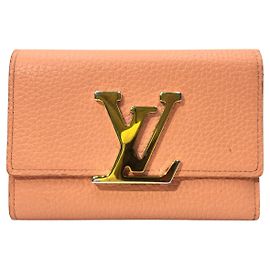 Capucines Leder Geldbörse Louis Vuitton M82149 Beige