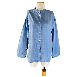Autre Marque Aiayu Blaue Baumwollbluse Blau