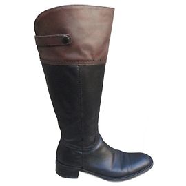 DMN Leather Boots Black Dark Brown Black Dark brown