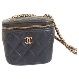 Bolsa Chanel de couro preto Preto