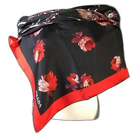Pañuelo Prada de seda con estampado abstracto 90cm Multicolor