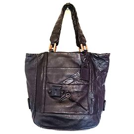 Sac à main Chloé en cuir noir Noir