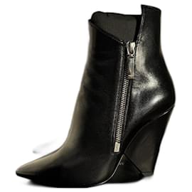 Saint Laurent-Saint Laurent Paris Niki Boots size 37.5 Black-Black,Silver hardware