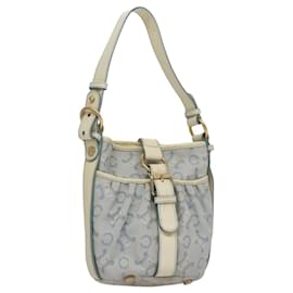 Céline-CELINE C Macadam Canvas Shoulder Bag Light Blue Auth yk17148-Light blue