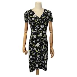 Chanel-CHANEL One Piece Silk Black CC Auth FF2883-Black