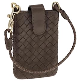 Autre Marque-BOTTEGA VENETA INTRECCIATO Pouch Leather Brown Auth 111181-Brown